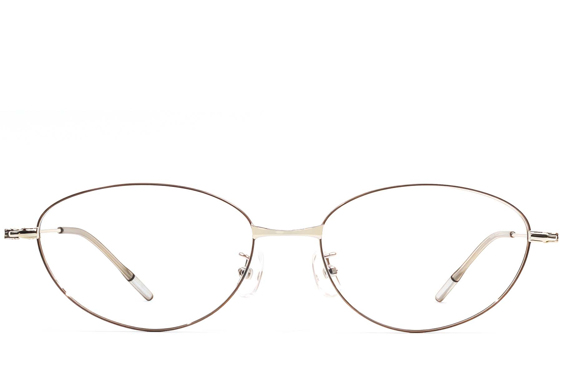 BS1924-0478_Brown_Oval_Metal_Glasses_front