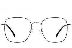 BS1924-0485_Black_Rectangular_Metal_Glasses_front