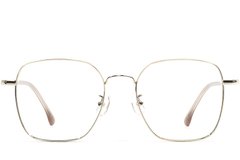 BS1924-0487_Golden_Rectangular_Metal_Glasses_front