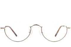 BS1924-0494_Brown_Semi-rimless_Metal_Glasses_front
