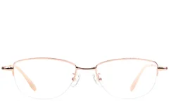 BS1924-0496_Pink_Semi-rimless_Metal_Glasses_front