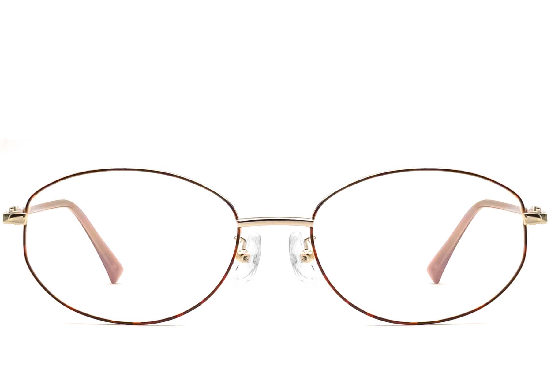 BS1924-0515_Tortoiseshell_Oval_Metal_Glasses_front