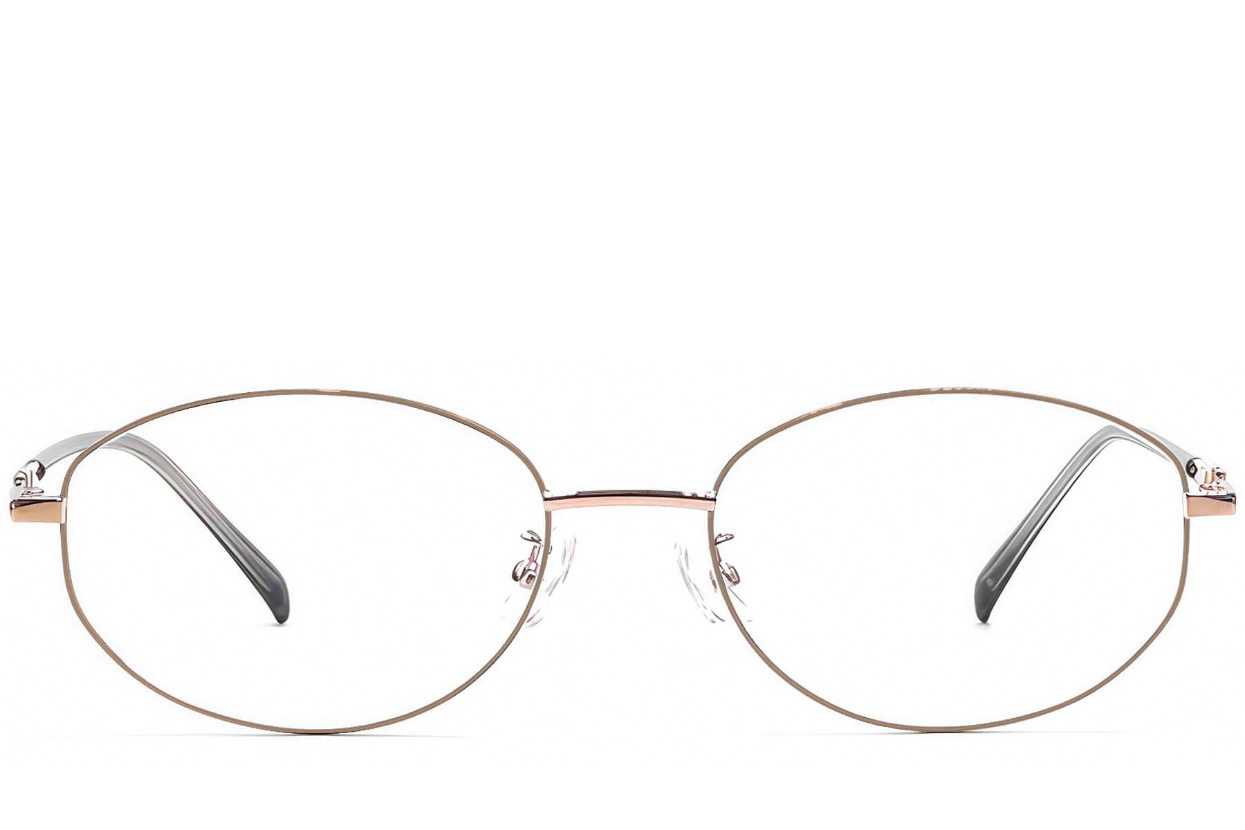 BS1924-0517_Brown_Oval_Metal_Glasses_front