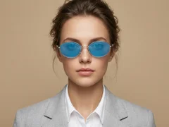 BS1924-0518_Silver_Oval_Metal_Sunglasses-tryon_female