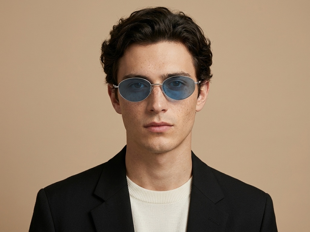 BS1924-0518_Silver_Oval_Metal_Sunglasses-tryon_male