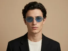BS1924-0518_Silver_Oval_Metal_Sunglasses-tryon_male