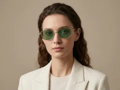 BS1924-0519_Golden_Oval_Metal_Sunglasses-tryon_female