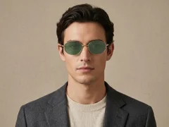 BS1924-0519_Golden_Oval_Metal_Sunglasses-tryon_male