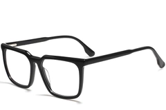 Lunettes rectangulaires en acétate noir #BS2012-0008