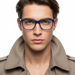 Bicchieri rettangolari in acetato blu #BS2012-0024