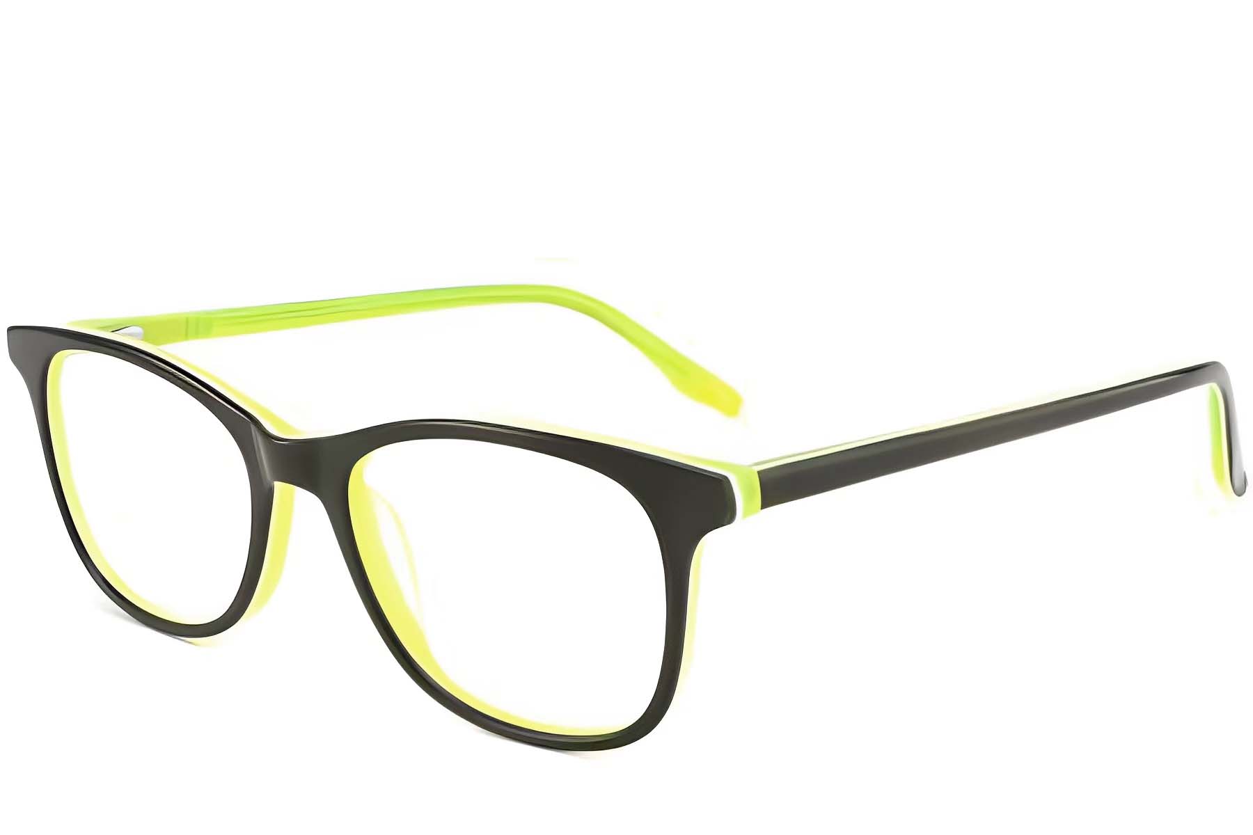 Oval Yellow Acetate Glasses #BS2012-0040