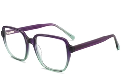 Rectangular Green Acetate Glasses #BS2012-0045