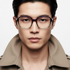 Rectangular Green Acetate Glasses #BS2012-0045