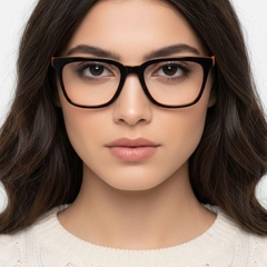 Rectangular Orange Acetate Glasses #BS2012-0058