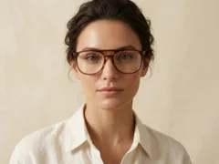 Gafas de acetato marrón estilo aviador #BS2012-0066