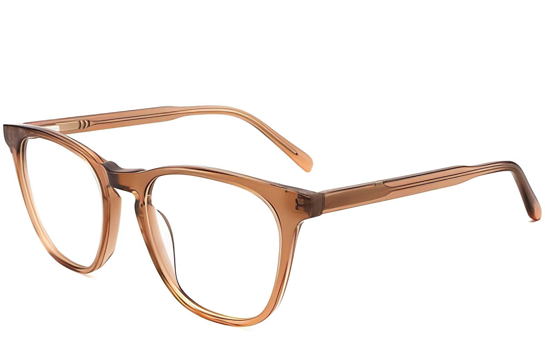 Oval Brown Acetate Glasses #BS2012-0073