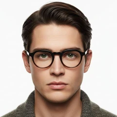 Runde braune Acetatbrille #BS2012-0080