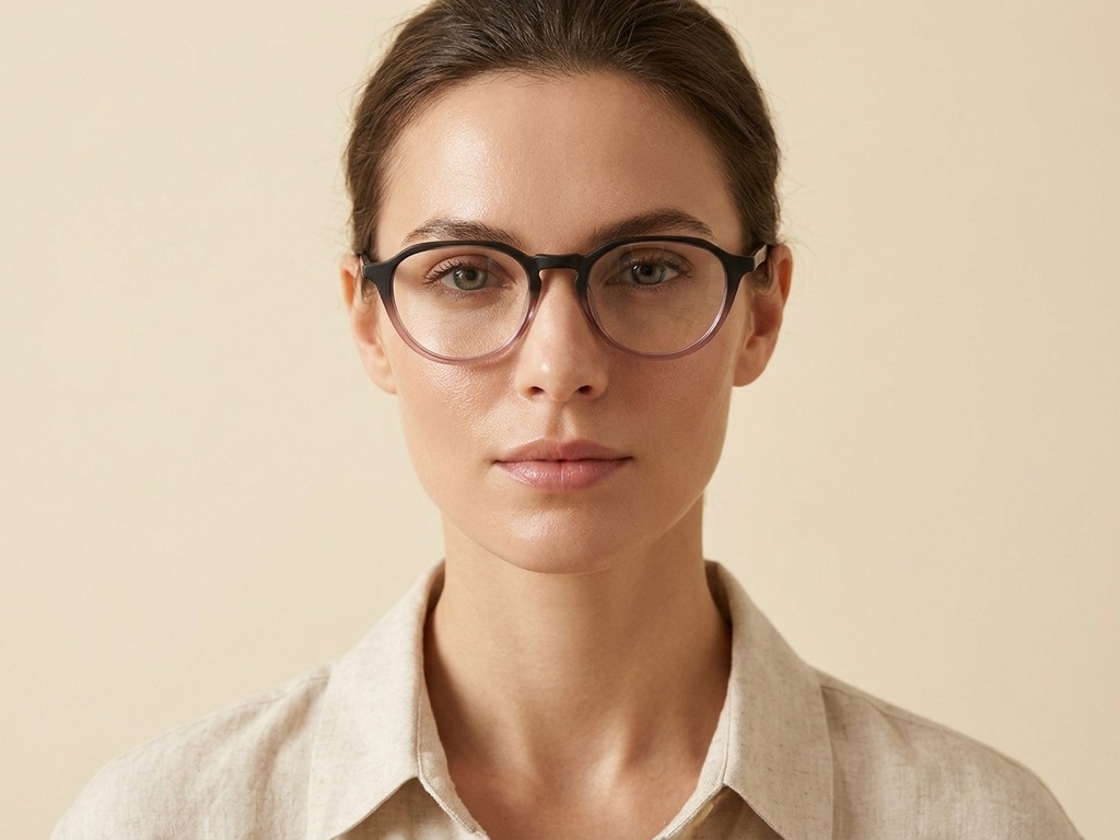 Oval Grey Acetate Glasses #BS2012-0087