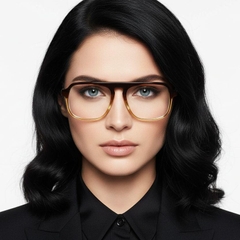 Aviator Brown Acetate Glasses #BS2012-0099