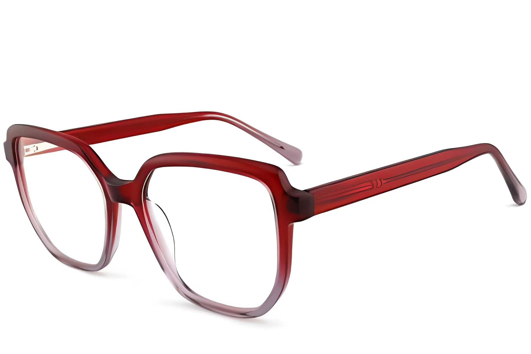 Irregular Red Acetate Glasses #BS2012-0105