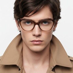 Occhiali in acetato marrone farfalla #BS2012-0127