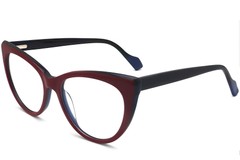 Occhiali in acetato rosso farfalla #BS2012-0169