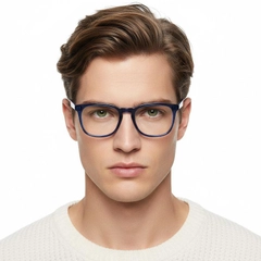 Rectangular Blue Acetate Glasses #BS2012-0234
