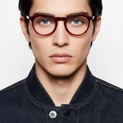 Irregular Red Acetate Glasses #BS2012-0240