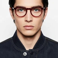 Irregular Red Acetate Glasses #BS2012-0240