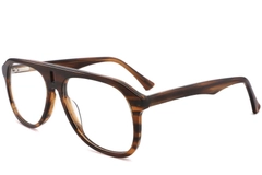 Aviator Brown Acetate Glasses #BS2012-0256