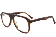 Aviator Bruine Acetaat Bril #BS2012-0256