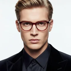 Butterfly Red Acetate Glasses #BS2012-0307