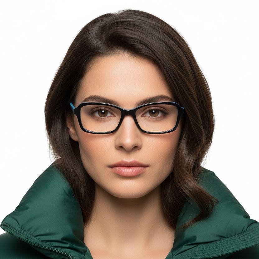 Rectangular Blue Acetate Glasses #BS2012-0346