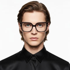Rectangular Black Acetate Glasses #BS2012-0351