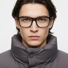 Rectangular Grey Acetate Glasses #BS2012-0366