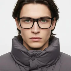 Rechteckige graue Acetatbrille #BS2012-0366