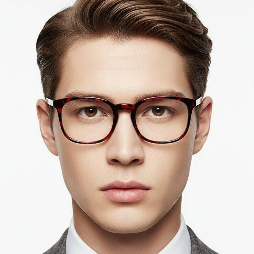 Oval Tortoiseshell Acetate Glasses #BS2012-0371