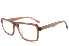 Rectangular Brown Acetate Glasses #BS2012-0379