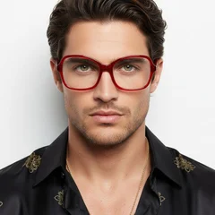 Butterfly Red Acetate Glasses #BS2012-0384