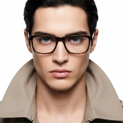 Rechteckige Schildpatt-Acetatbrille #BS2012-0390