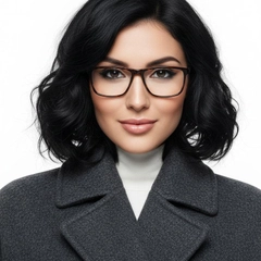 Rechteckige Schildpatt-Acetatbrille #BS2012-0390