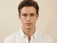 Rectangular Golden Metal Glasses #BS2012-0421