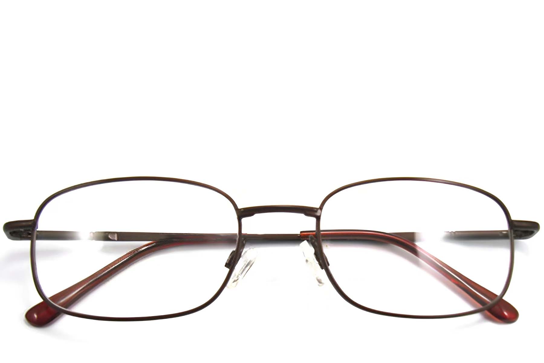 BS2012-0422_Brown_Rectangular_Metal_Glasses_front