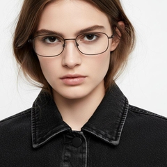 Rectangular Brown Metal Glasses #BS2012-0422
