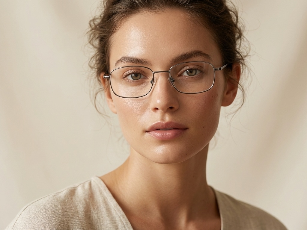 Rectangular Grey Metal Glasses #BS2012-0423