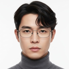 Rectangular Grey Metal Glasses #BS2012-0423