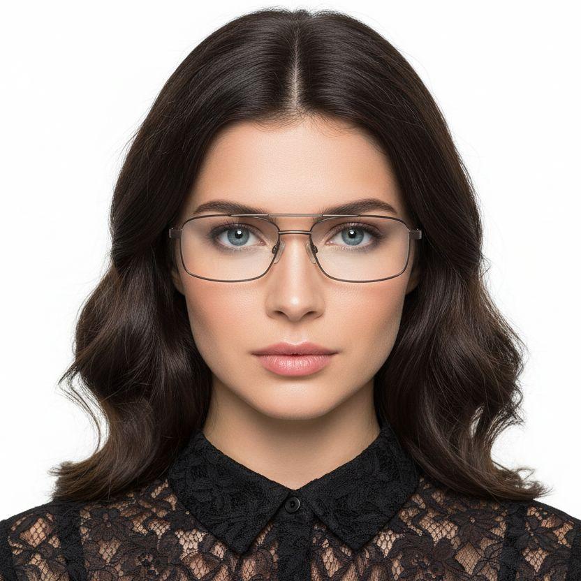 Aviator Brown Metal Glasses #BS2012-0424