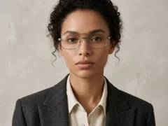 Aviator Grey Metal Glasses #BS2012-0425