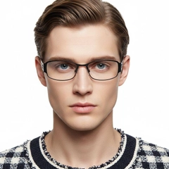 Oval Brown Metal Glasses #BS2012-0431