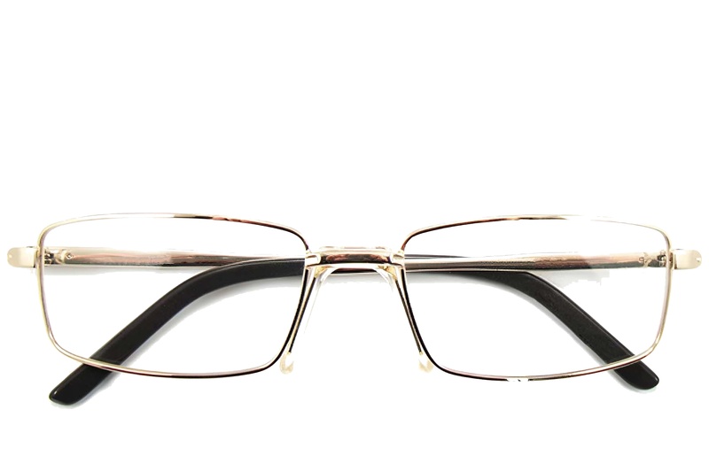 BS2012-0432_Golden_Rectangular_Metal_Glasses-front